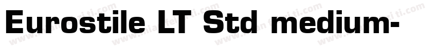 Eurostile LT Std medium字体转换